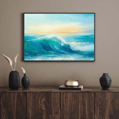 Ocean's Tranquil Dawn - Seascape Wall Art - Aestheticanvas