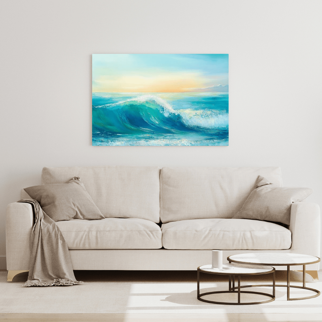 Ocean's Tranquil Dawn - Seascape Wall Art - Aestheticanvas