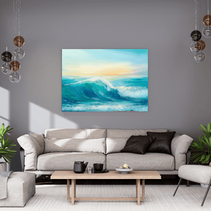 Ocean's Tranquil Dawn - Seascape Wall Art - Aestheticanvas