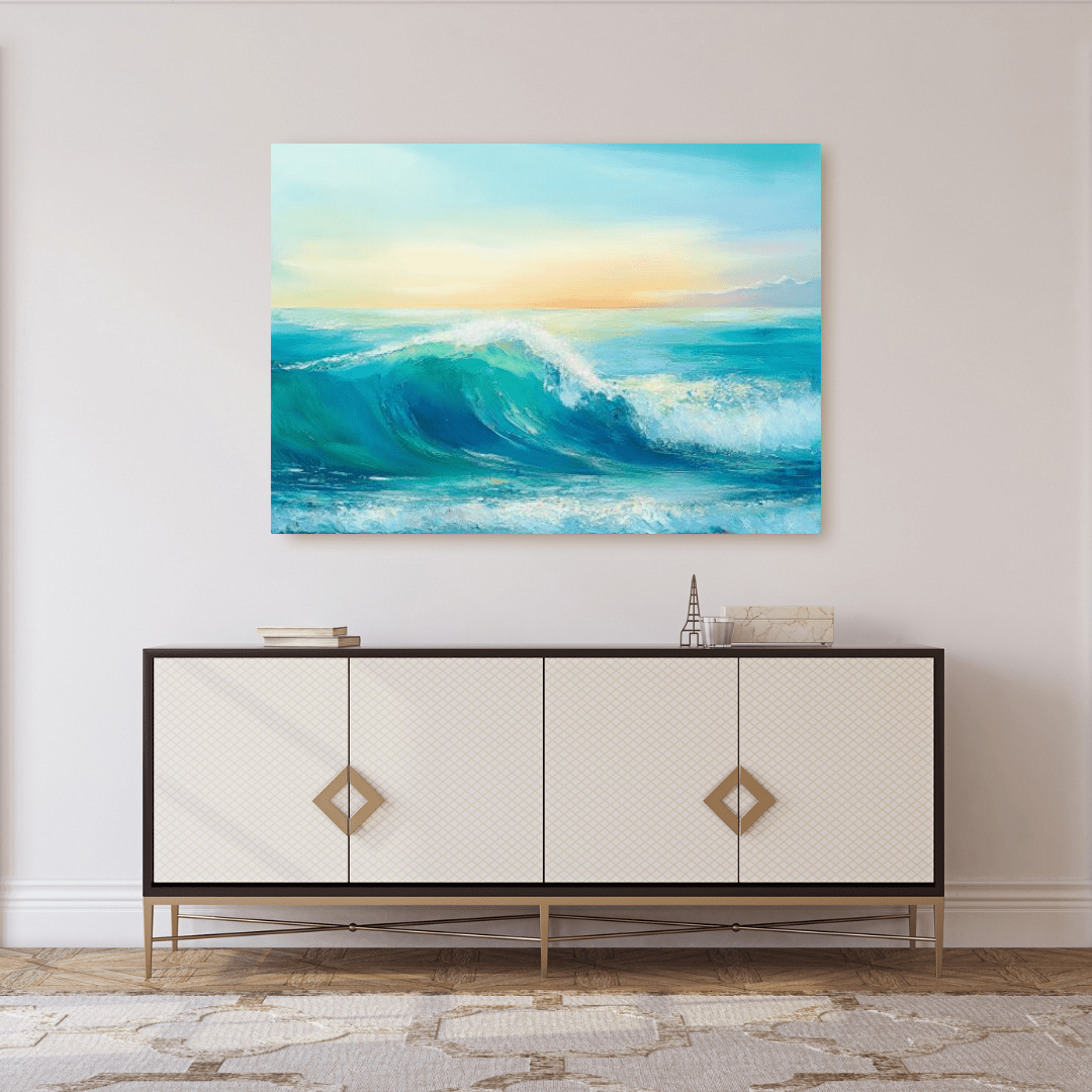 Ocean's Tranquil Dawn - Seascape Wall Art - Aestheticanvas