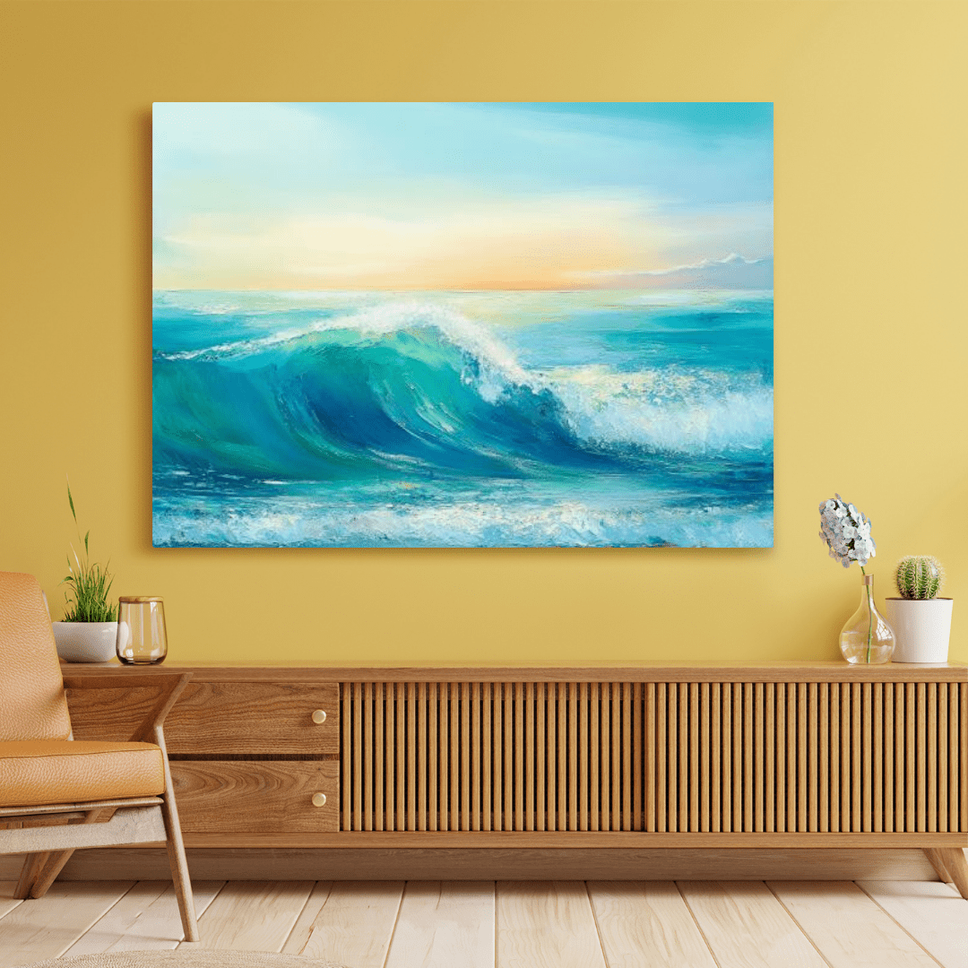 Ocean's Tranquil Dawn - Seascape Wall Art - Aestheticanvas