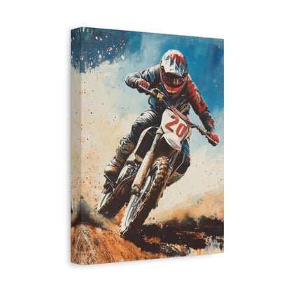 Off - Road Action Ride - Motorcycle Wall Art - Aestheticanvas