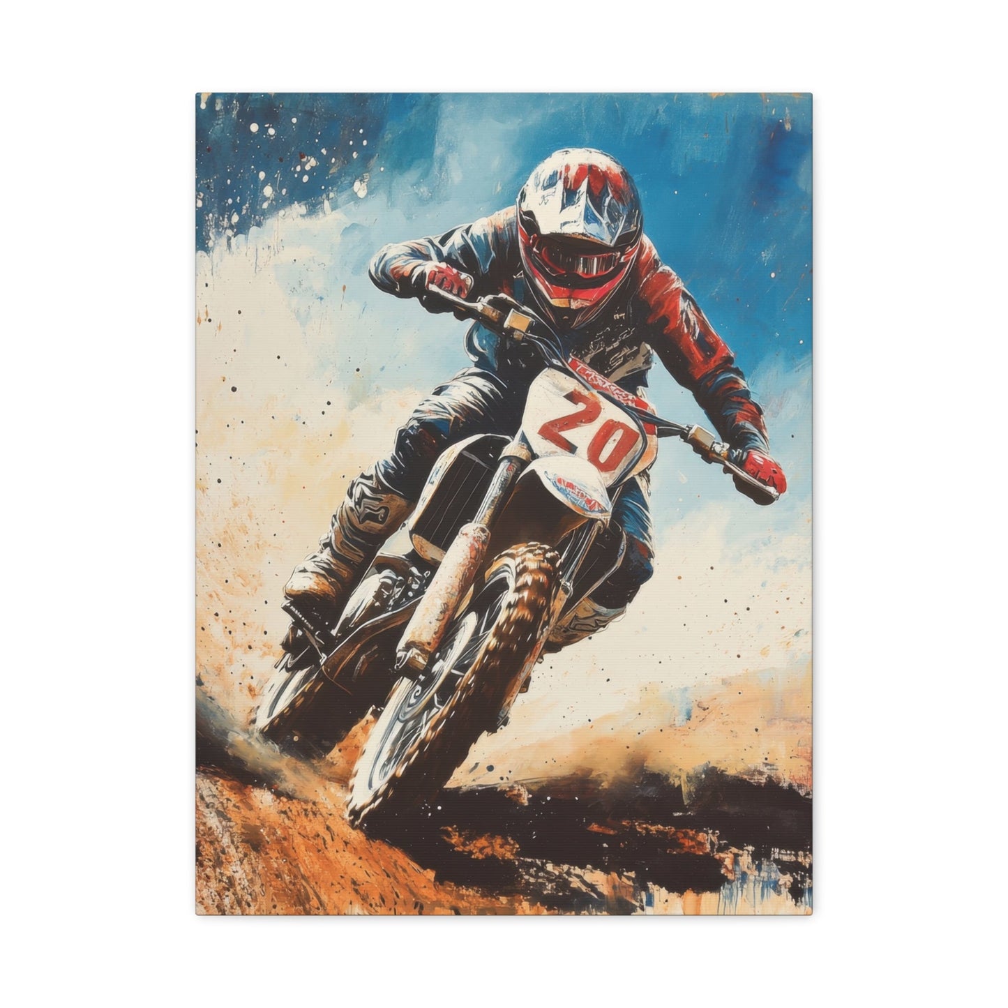 Off - Road Action Ride - Motorcycle Wall Art - Aestheticanvas