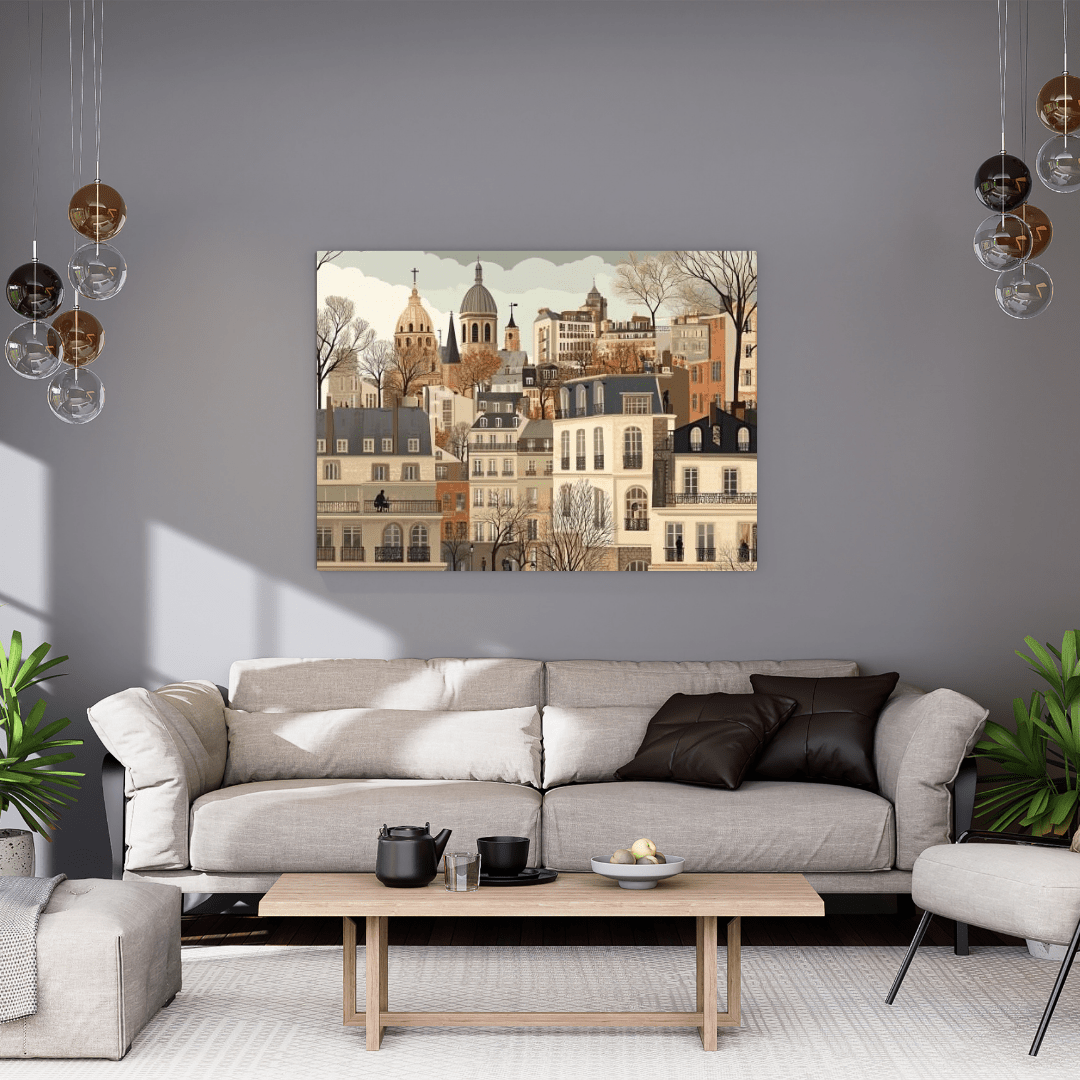 Parisian Charm in Autumn - Cityscape Wall Art - Aestheticanvas