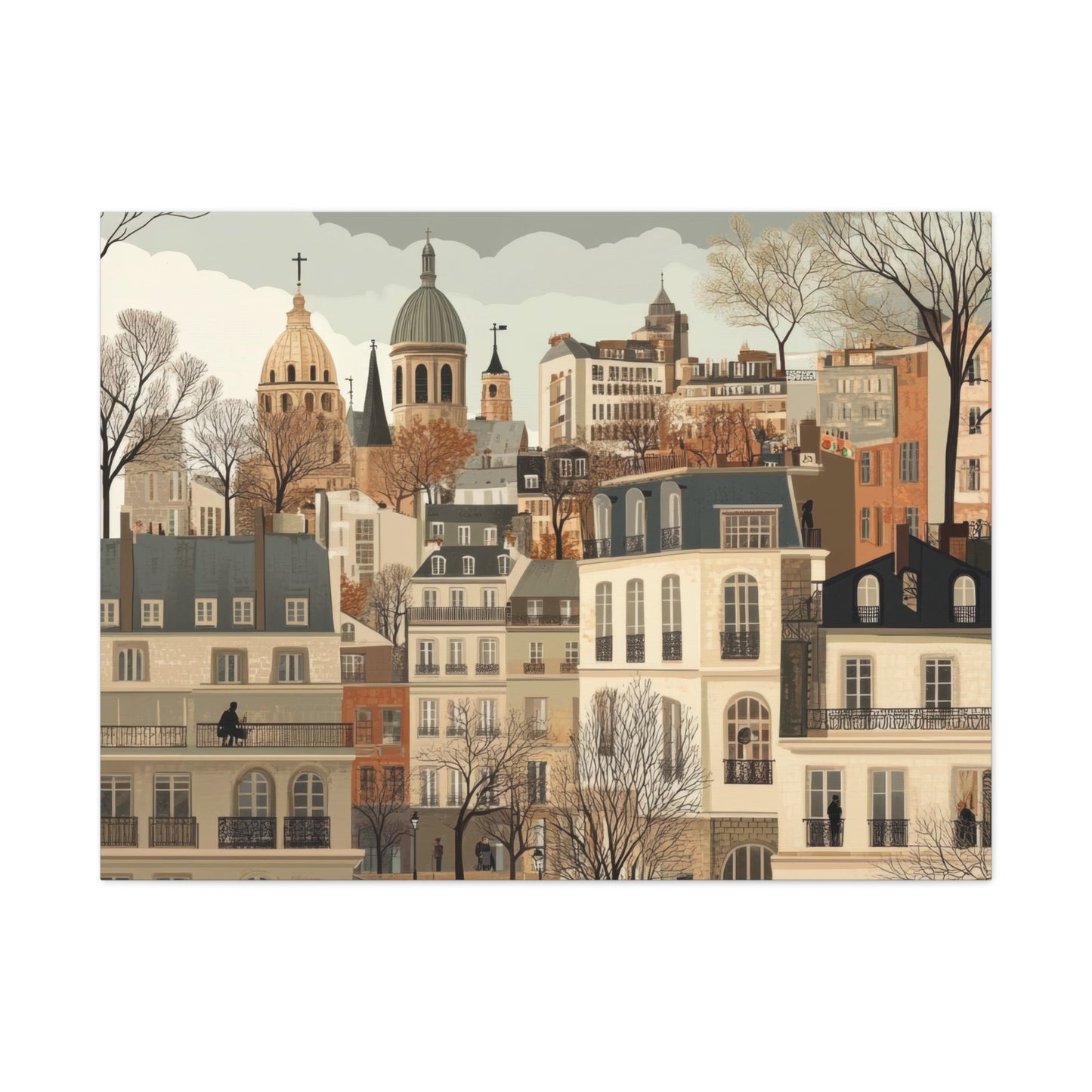 Parisian Charm in Autumn - Cityscape Wall Art - Aestheticanvas