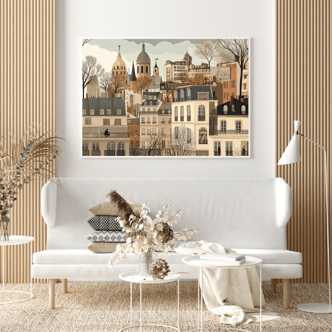 Parisian Charm in Autumn - Cityscape Wall Art - Aestheticanvas