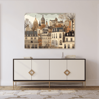 Parisian Charm in Autumn - Cityscape Wall Art - Aestheticanvas