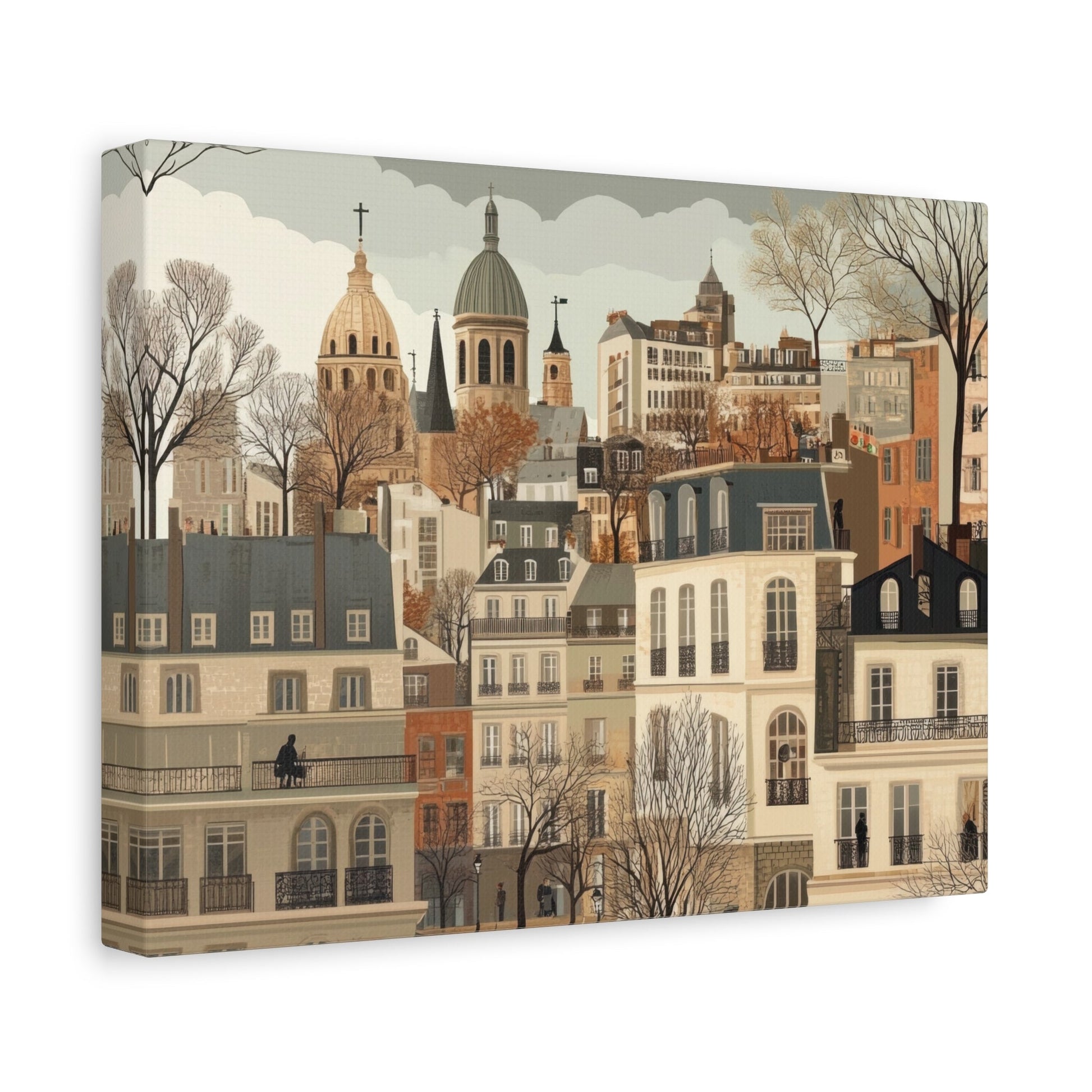 Parisian Charm in Autumn - Cityscape Wall Art - Aestheticanvas