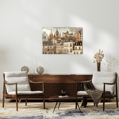 Parisian Charm in Autumn - Cityscape Wall Art - Aestheticanvas