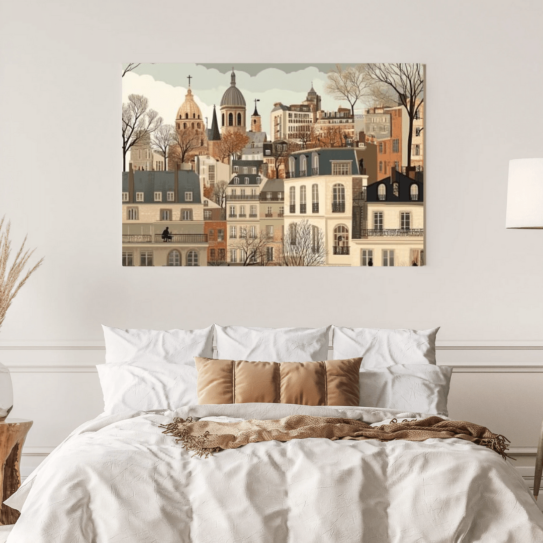 Parisian Charm in Autumn - Cityscape Wall Art - Aestheticanvas