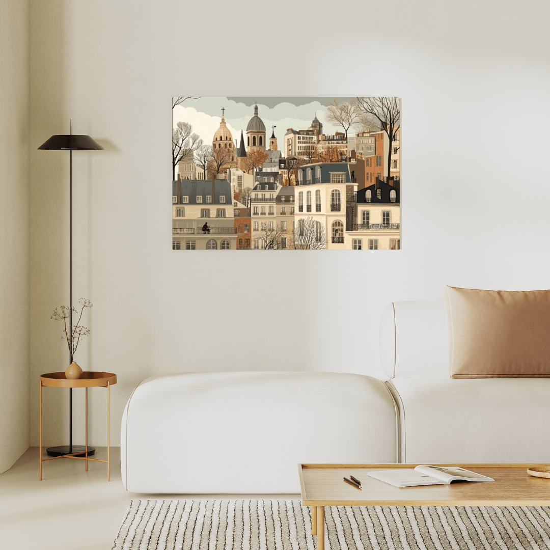 Parisian Charm in Autumn - Cityscape Wall Art - Aestheticanvas