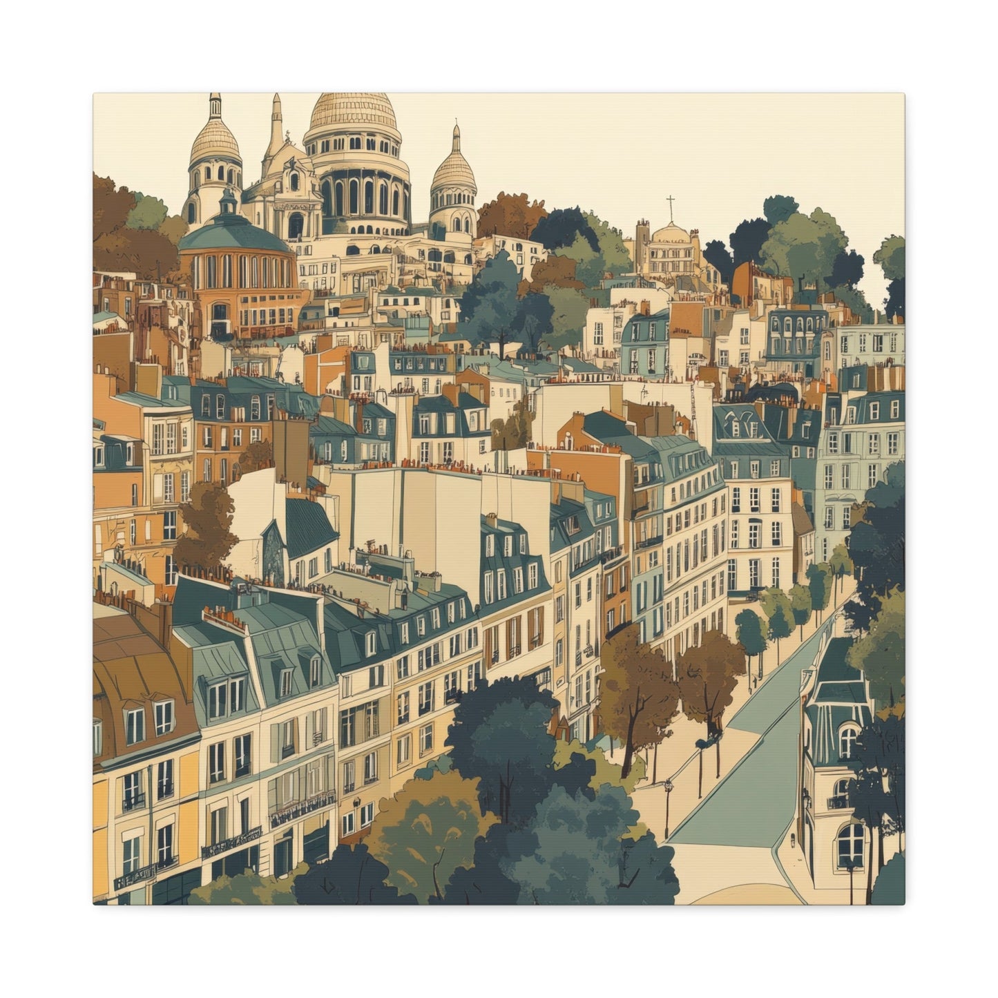 Parisian Charm Sacré - Cœur Basilica - Cityscape Wall Art - Aestheticanvas