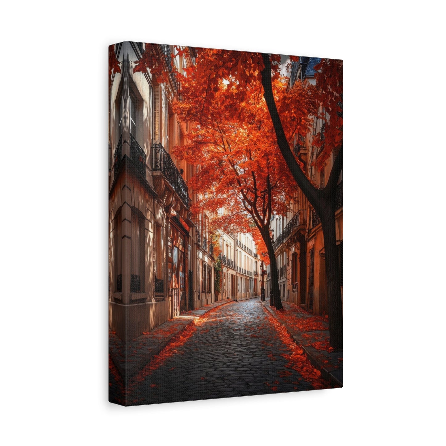 Parisian Crimson Fall - City Wall Art - Aestheticanvas