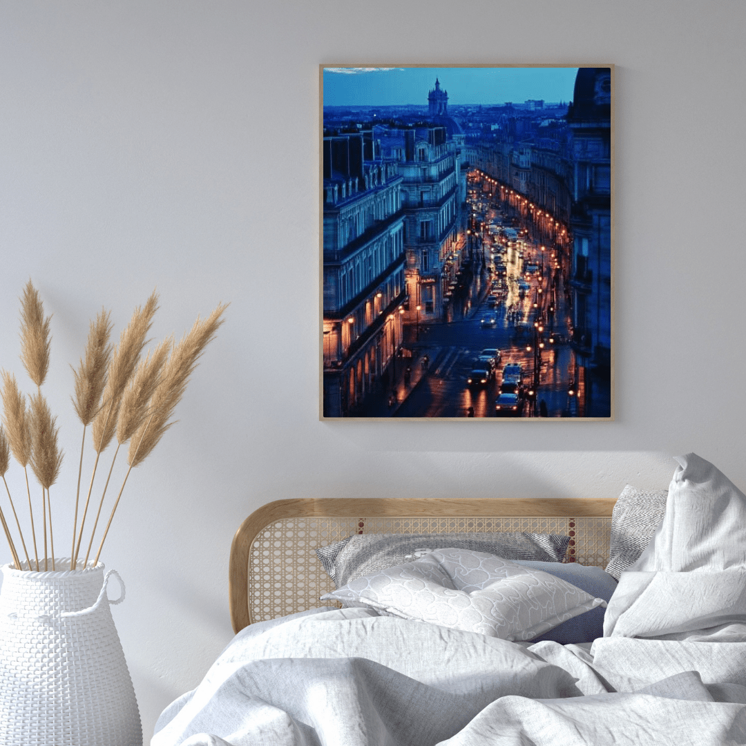 Parisian Evening Street Scene - Cityscape Wall Art - Aestheticanvas