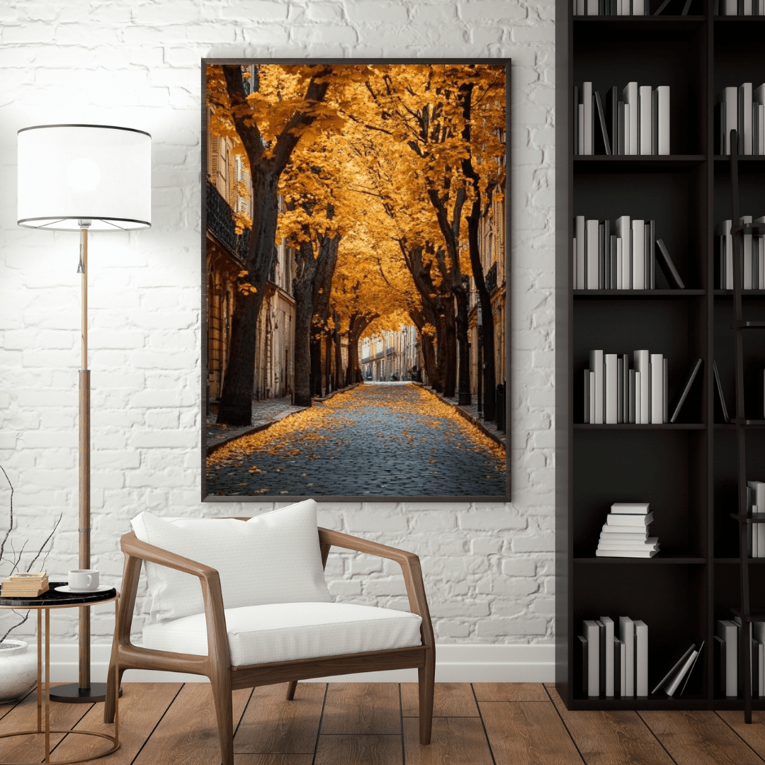 Parisian Golden Autumn - City Wall Art - Aestheticanvas