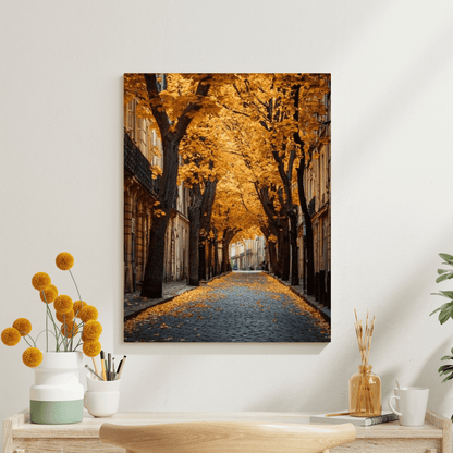 Parisian Golden Autumn - City Wall Art - Aestheticanvas