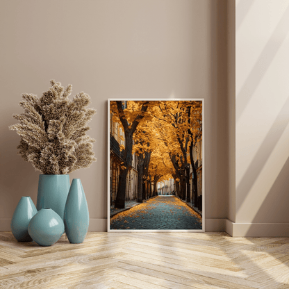 Parisian Golden Autumn - City Wall Art - Aestheticanvas