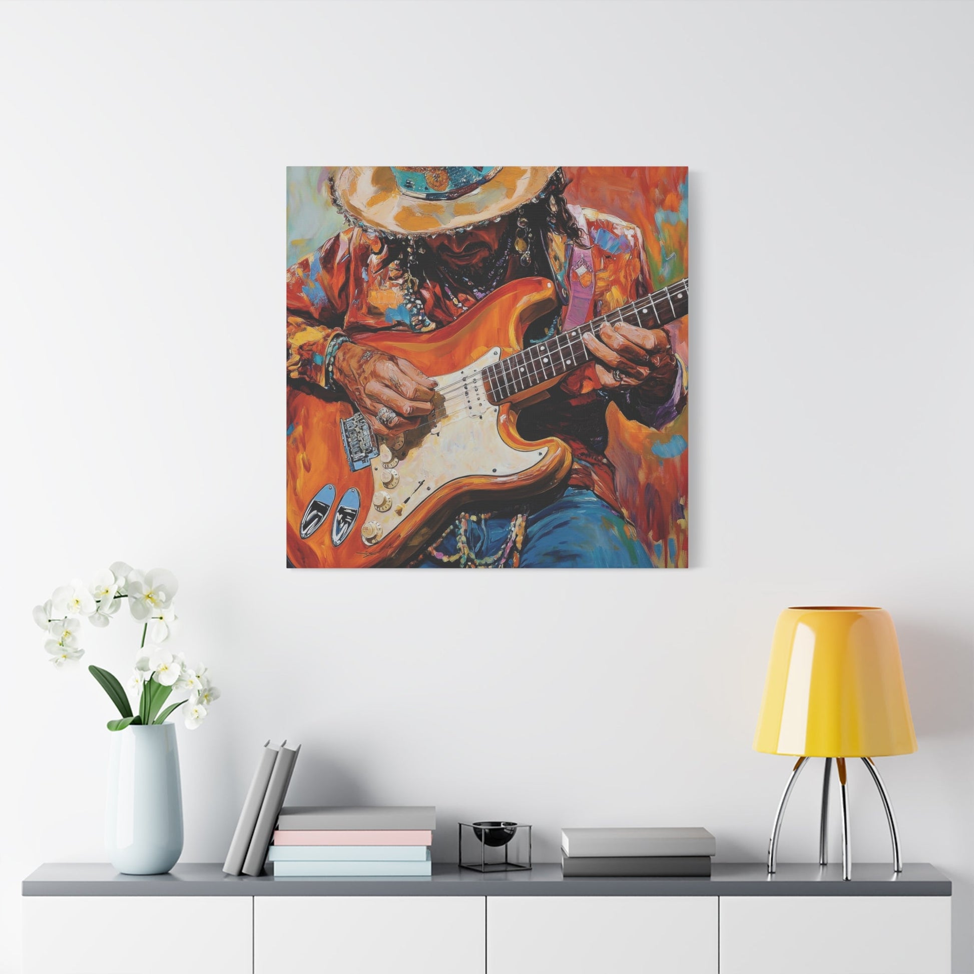 Passionate Guitarist in Colour - Music Wall Art - Aestheticanvas