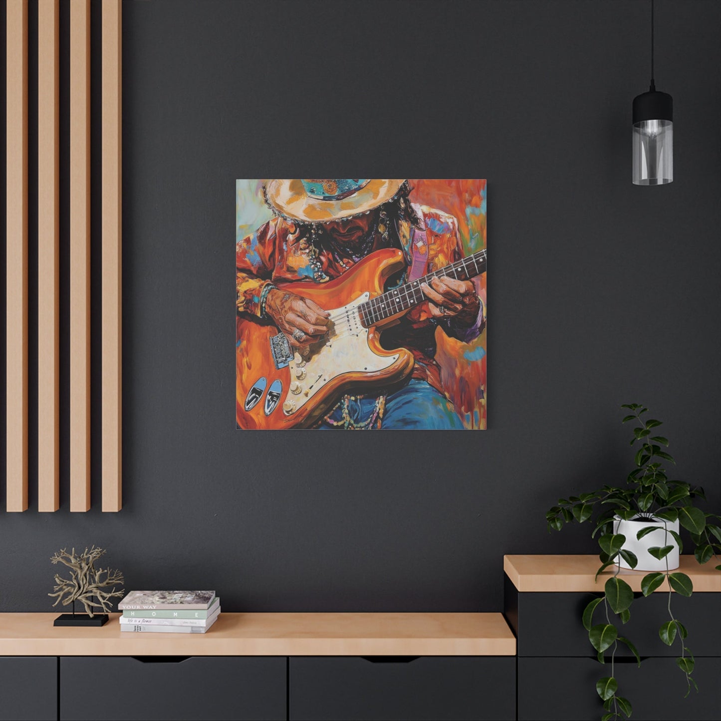 Passionate Guitarist in Colour - Music Wall Art - Aestheticanvas