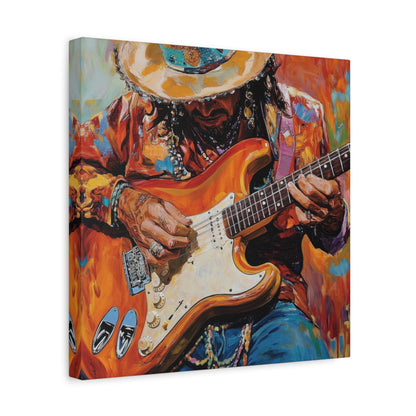 Passionate Guitarist in Colour - Music Wall Art - Aestheticanvas