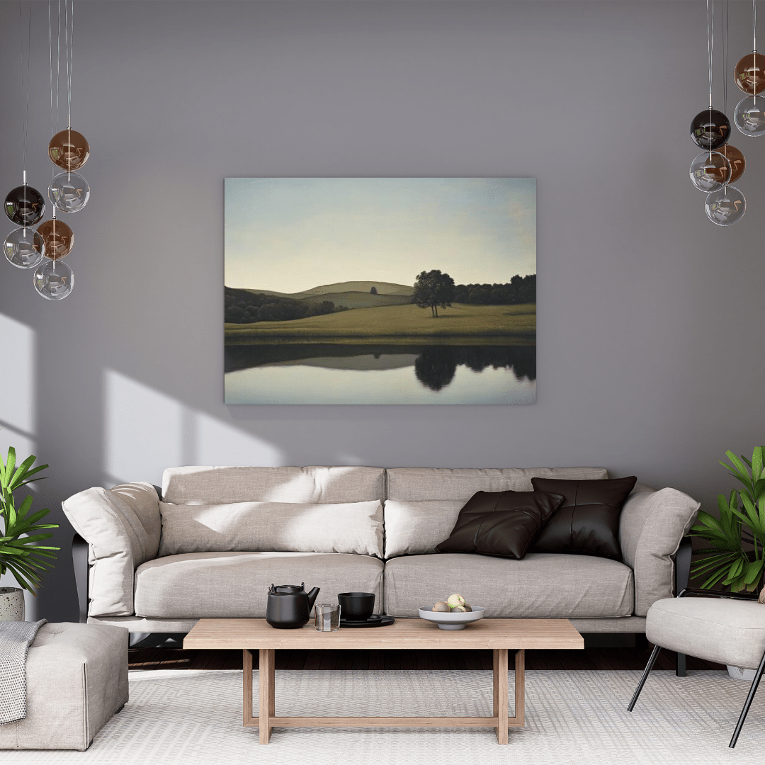 Pastoral Meadow at Sunrise - Landscape Wall Art - Aestheticanvas