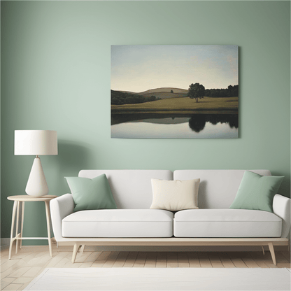 Pastoral Meadow at Sunrise - Landscape Wall Art - Aestheticanvas