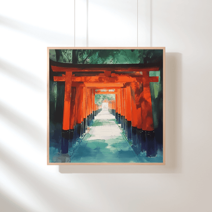 Pathway of Torii – Japanese Shrine Wall Art - Aestheticanvas