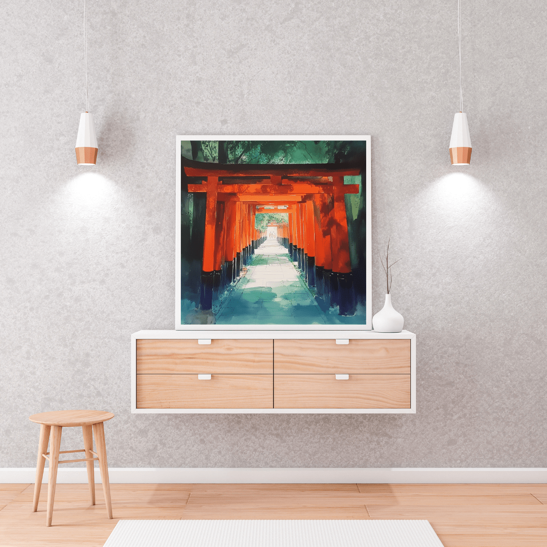 Pathway of Torii – Japanese Shrine Wall Art - Aestheticanvas