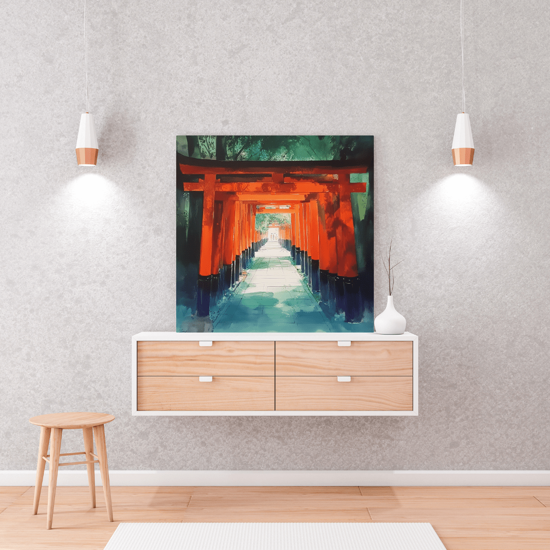 Pathway of Torii – Japanese Shrine Wall Art - Aestheticanvas