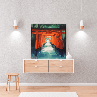 Pathway of Torii – Japanese Shrine Wall Art - Aestheticanvas