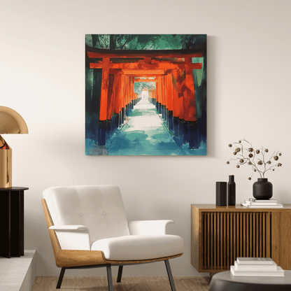 Pathway of Torii – Japanese Shrine Wall Art - Aestheticanvas