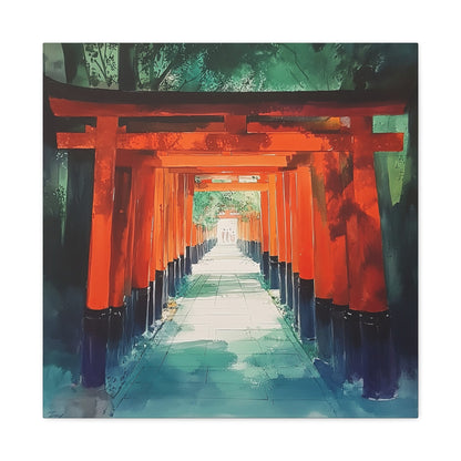 Pathway of Torii – Japanese Shrine Wall Art - Aestheticanvas