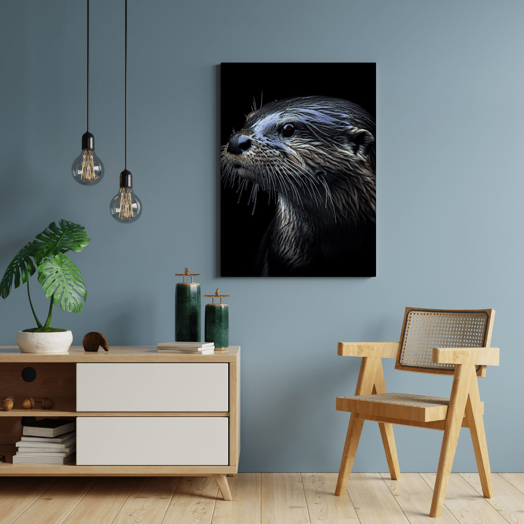 Playful Otter - Wildlife Wall Art - Aestheticanvas