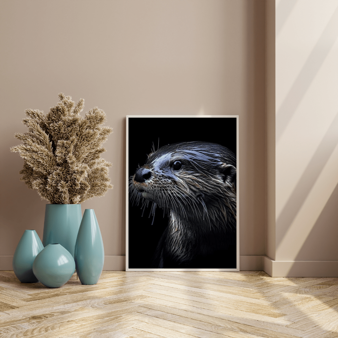 Playful Otter - Wildlife Wall Art - Aestheticanvas