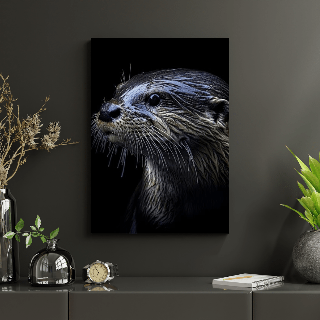 Playful Otter - Wildlife Wall Art - Aestheticanvas