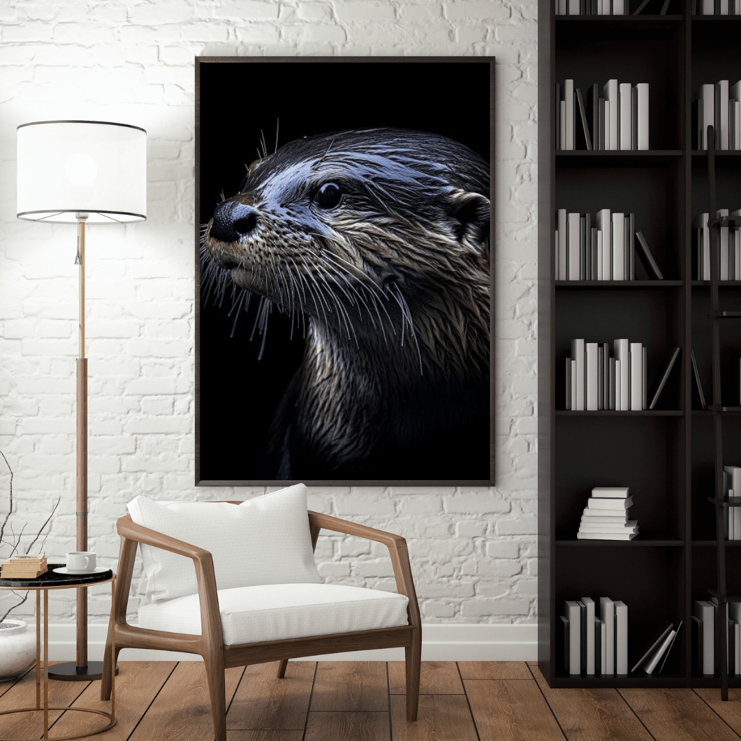 Playful Otter - Wildlife Wall Art - Aestheticanvas