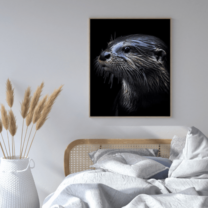 Playful Otter - Wildlife Wall Art - Aestheticanvas