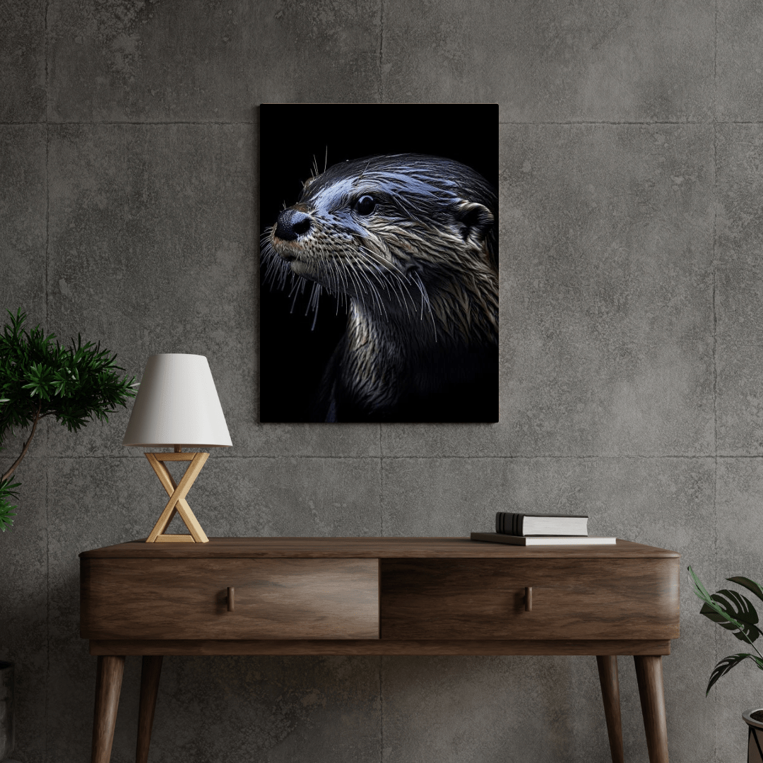 Playful Otter - Wildlife Wall Art - Aestheticanvas