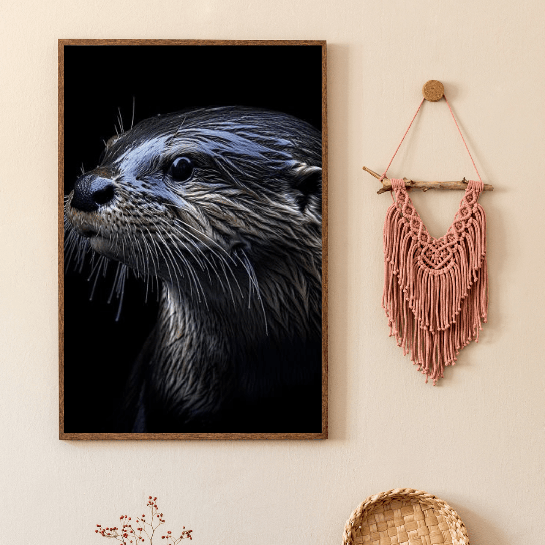 Playful Otter - Wildlife Wall Art - Aestheticanvas