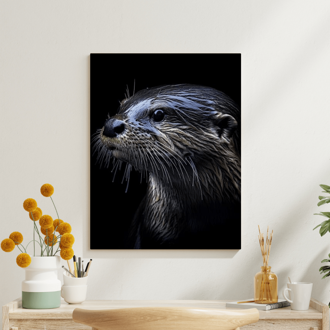 Playful Otter - Wildlife Wall Art - Aestheticanvas