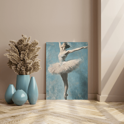 Portrait of a Ballerina in Ballet Pose - Dance Wall Art - Aestheticanvas