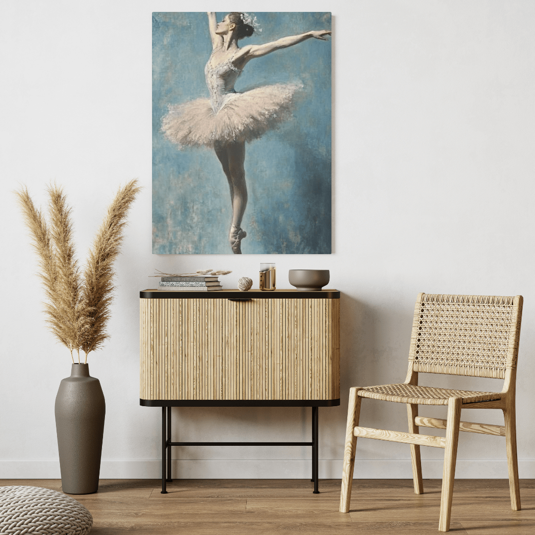 Portrait of a Ballerina in Ballet Pose - Dance Wall Art - Aestheticanvas