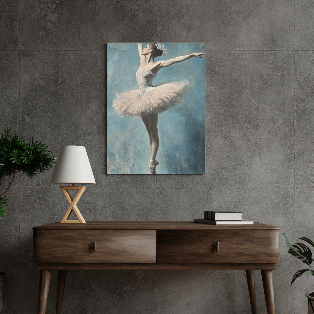 Portrait of a Ballerina in Ballet Pose - Dance Wall Art - Aestheticanvas