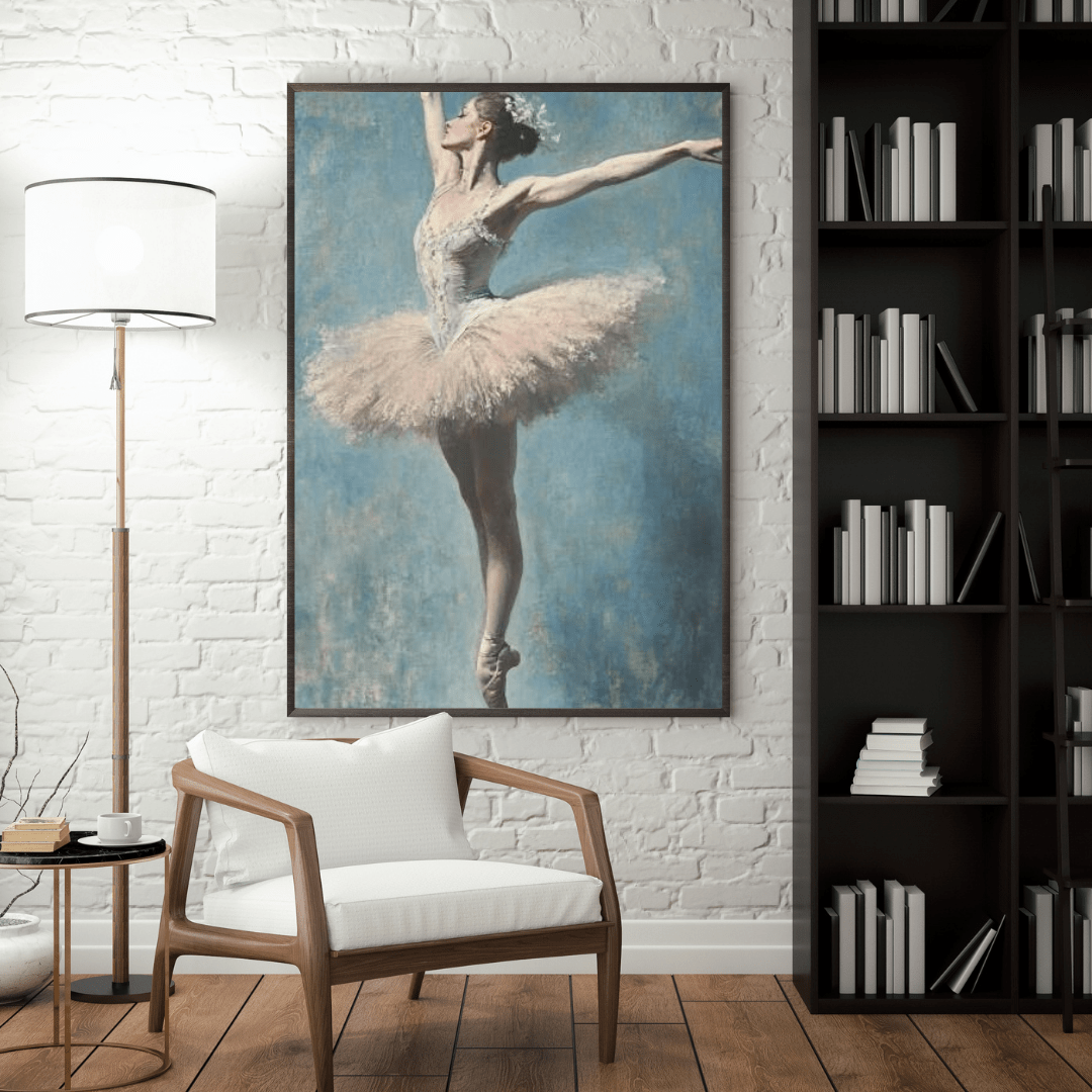 Portrait of a Ballerina in Ballet Pose - Dance Wall Art - Aestheticanvas