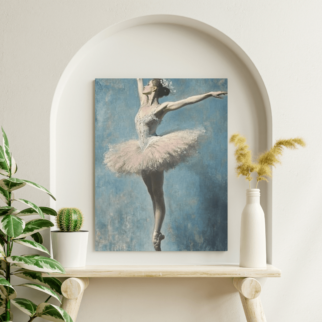 Portrait of a Ballerina in Ballet Pose - Dance Wall Art - Aestheticanvas