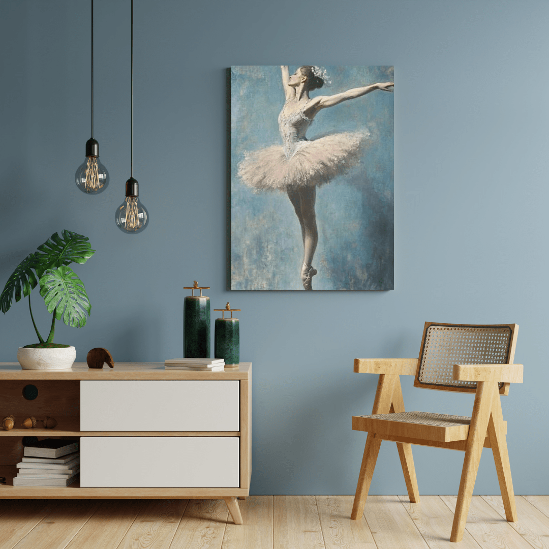 Portrait of a Ballerina in Ballet Pose - Dance Wall Art - Aestheticanvas