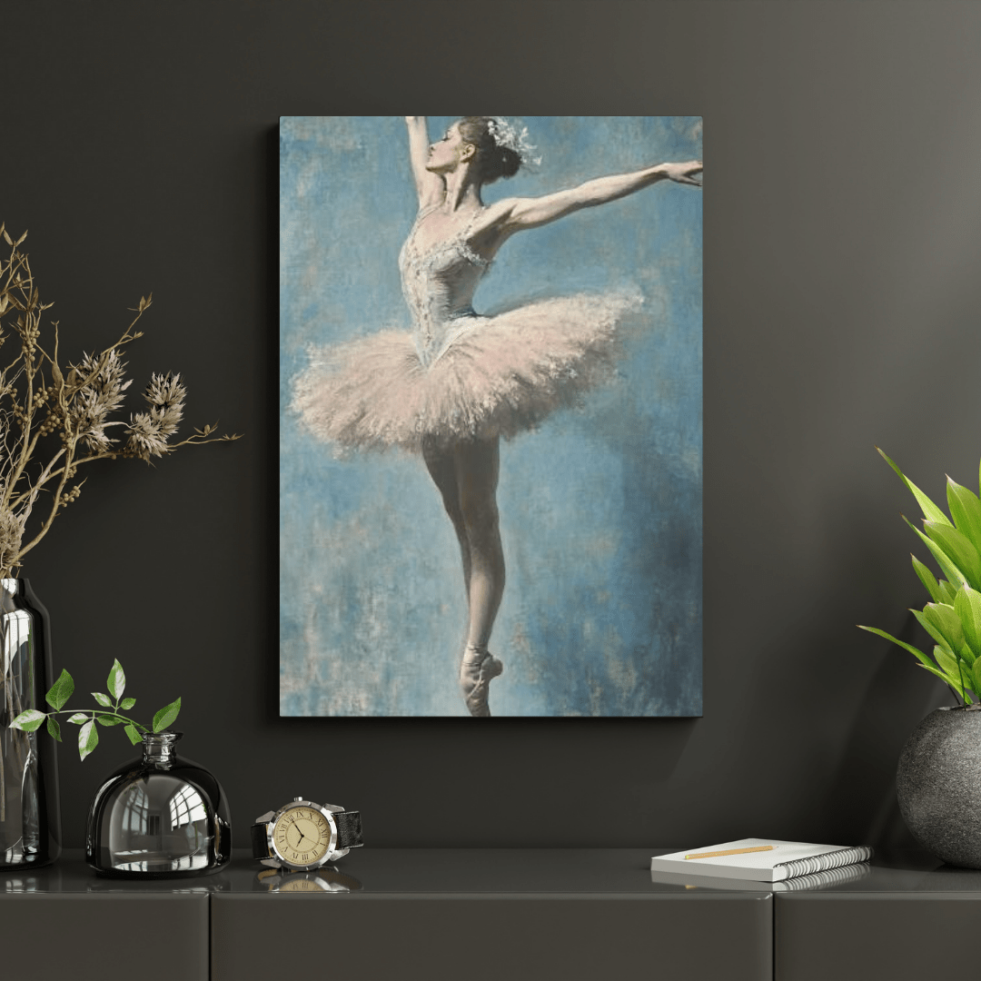 Portrait of a Ballerina in Ballet Pose - Dance Wall Art - Aestheticanvas