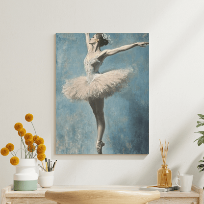 Portrait of a Ballerina in Ballet Pose - Dance Wall Art - Aestheticanvas