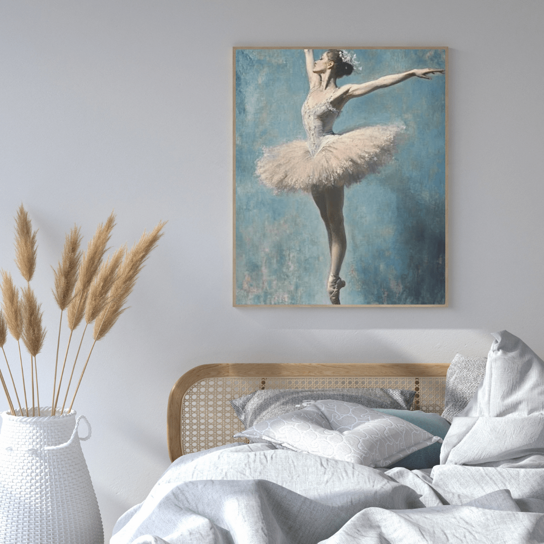 Portrait of a Ballerina in Ballet Pose - Dance Wall Art - Aestheticanvas