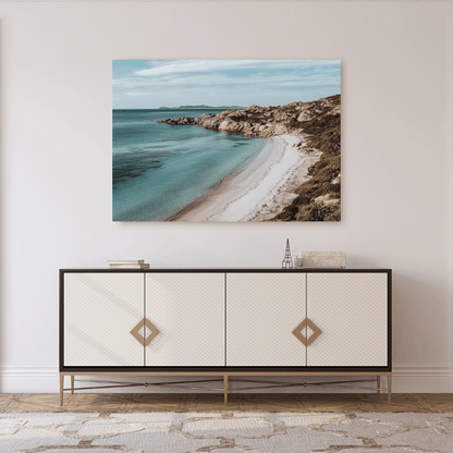 Pristine Coastal Haven Bay - Nature Wall Art - Aestheticanvas